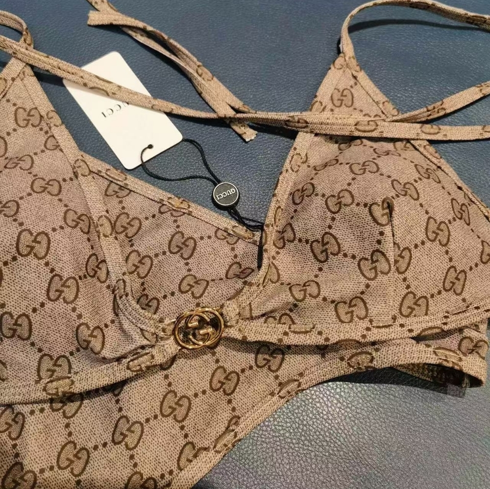 Gucci Gg Monogram Triangle Bikini - image 5